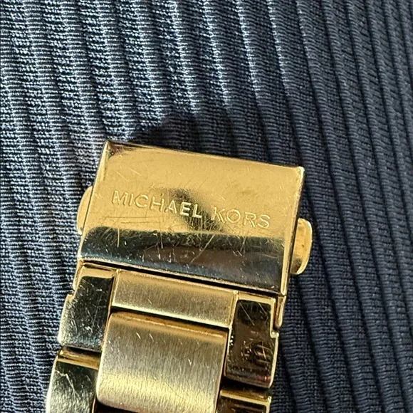 Michael Kors Gold Chronograph Watch with Crystal Bezel - Picture 3 of 5